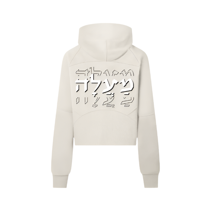 VRTUE (HBRW EDITION) WOMENS CROPPED HALF-ZIP HOODIE