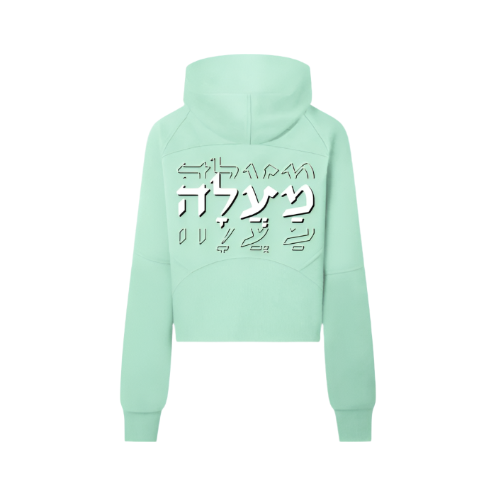 VRTUE (HBRW EDITION) WOMENS CROPPED HALF-ZIP HOODIE
